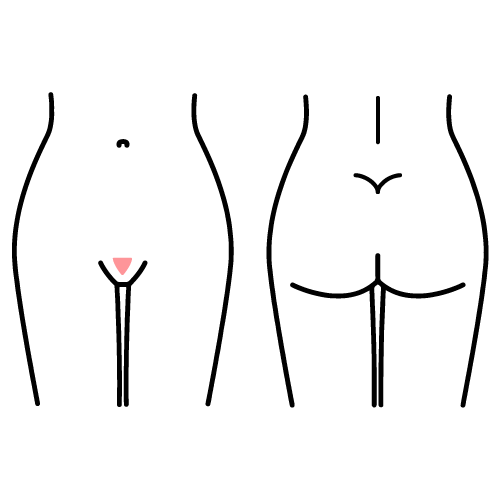 XX Bikini Wax Diagram with Triangle