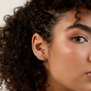 Flat piercing location on ear