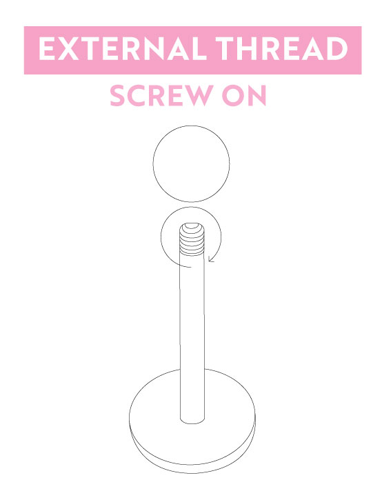External Thread Labret Post